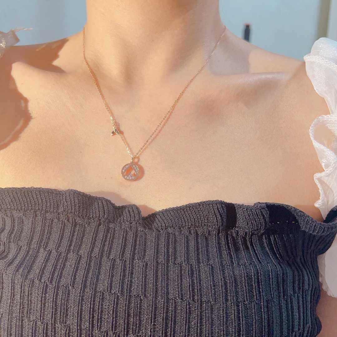 18K Gold Diamond Necklace - 7