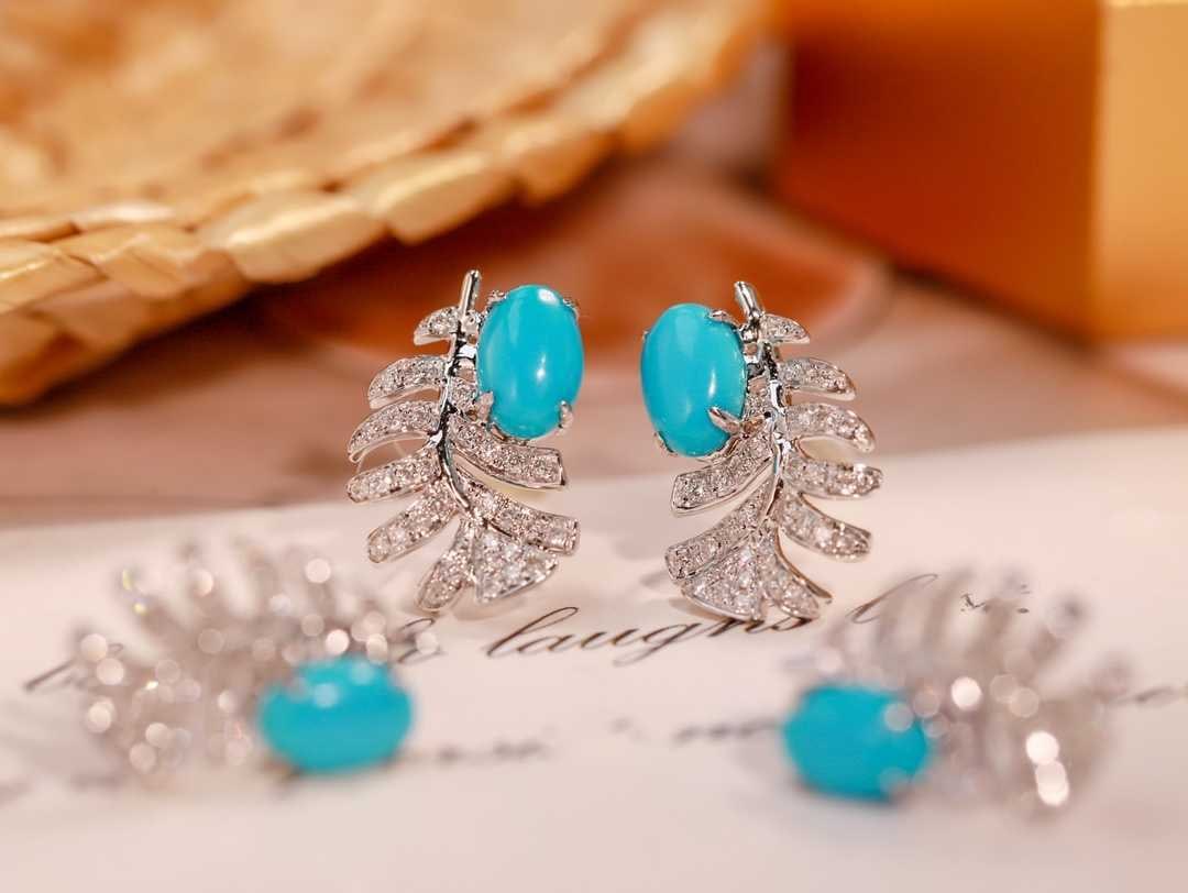 Natural Turquoise Earrings - 4