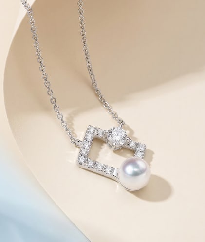 18K Gold Akoya Pearl Necklace - 2
