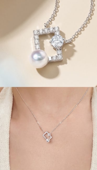 18K Gold Akoya Pearl Necklace - 6