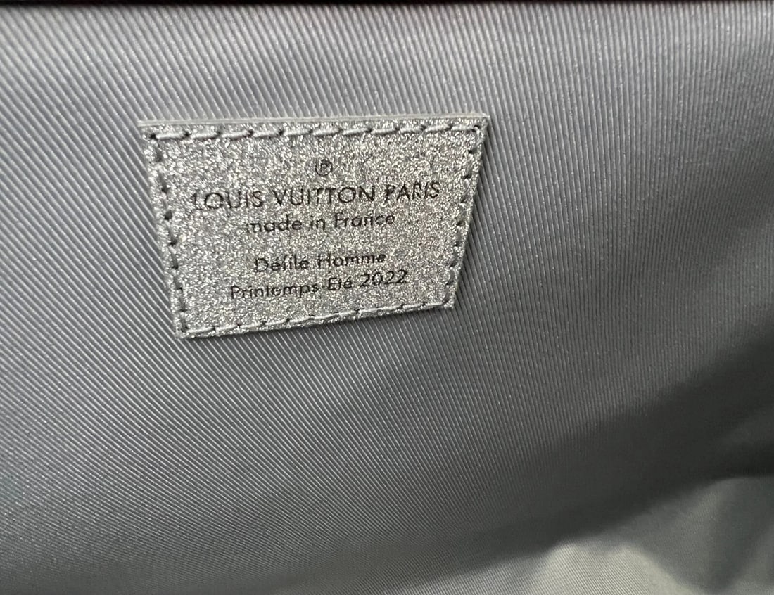 Louis Vuitton Duffle Keepall Bandouliere 50B Silver Glitter Damier Luggage - 5