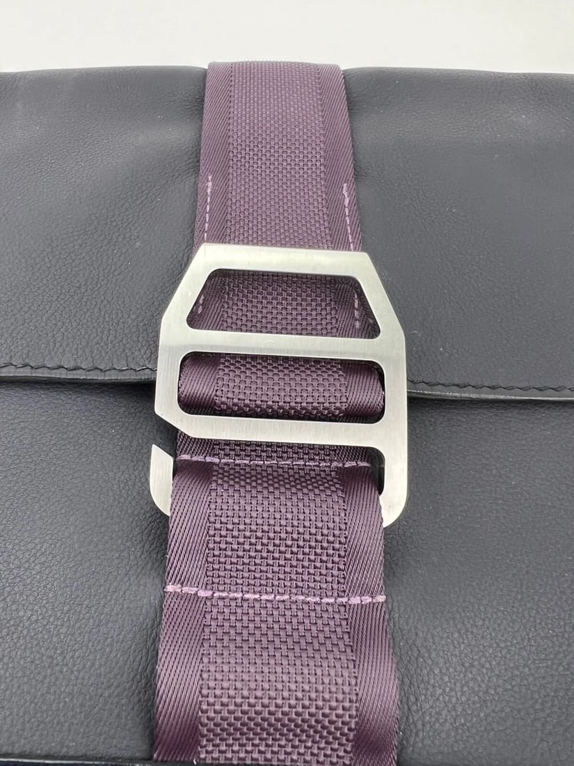 HERMÈS Messenger Cityslide Pouch Evercolor Indigo Blue Clutch Bag - 7