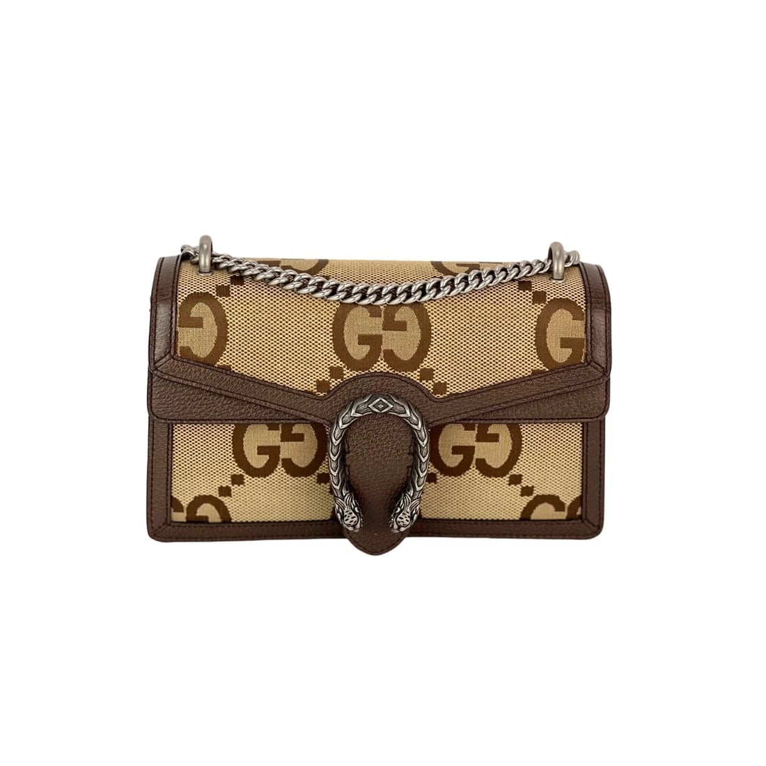 Gucci Dionysus Small Jumbo GG Canvas Beige Shoulder Bag: Title: Gucci Dionysus Small Jumbo GG Canvas Beige Shoulder Bag Description: Pre-Owned 100% Authentic Gucci Dionysus Small Jumbo GG Canvas Beige Shoulder Bag RATING: A...excellent, near mint, has