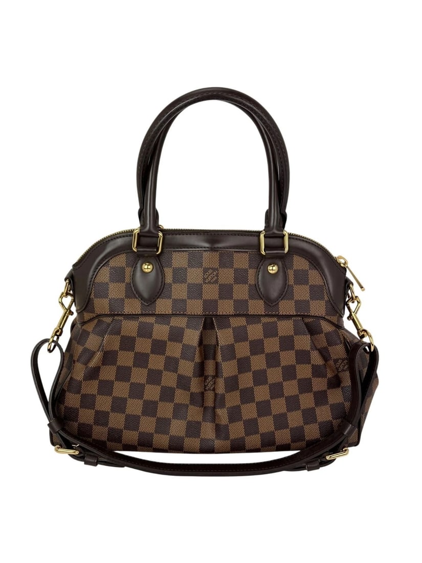 Louis Vuitton Trevi PM Damier Ebene Canvas Shoulder Hand Bag: Title: Louis Vuitton Trevi PM Damier Ebene Canvas Shoulder Hand Bag Description: Pre-Owned 100% Authentic Louis Vuitton Trevi PM Damier Ebene Canvas Shoulder Hand Bag RATING: A...excellent, near mint