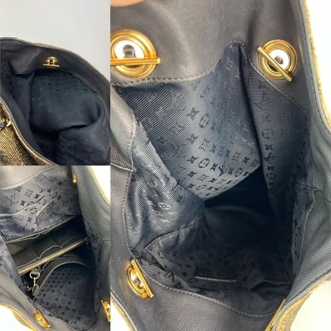 Louis Vuitton Metallic Jacquard double Jeu Soft Gold Tote - 3