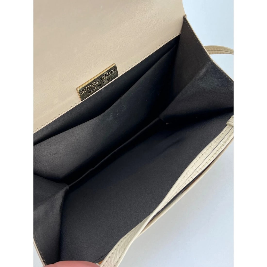 Bottega Veneta Intreciato white leather Shoulder Clutch Bag - 5
