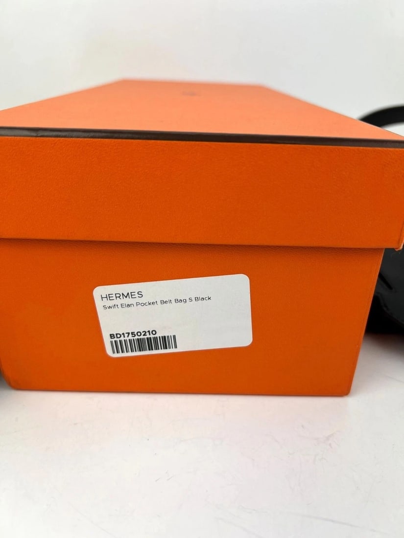 Hermes Black Swift Elan Pocket 24 Leather Belt Bag - 14