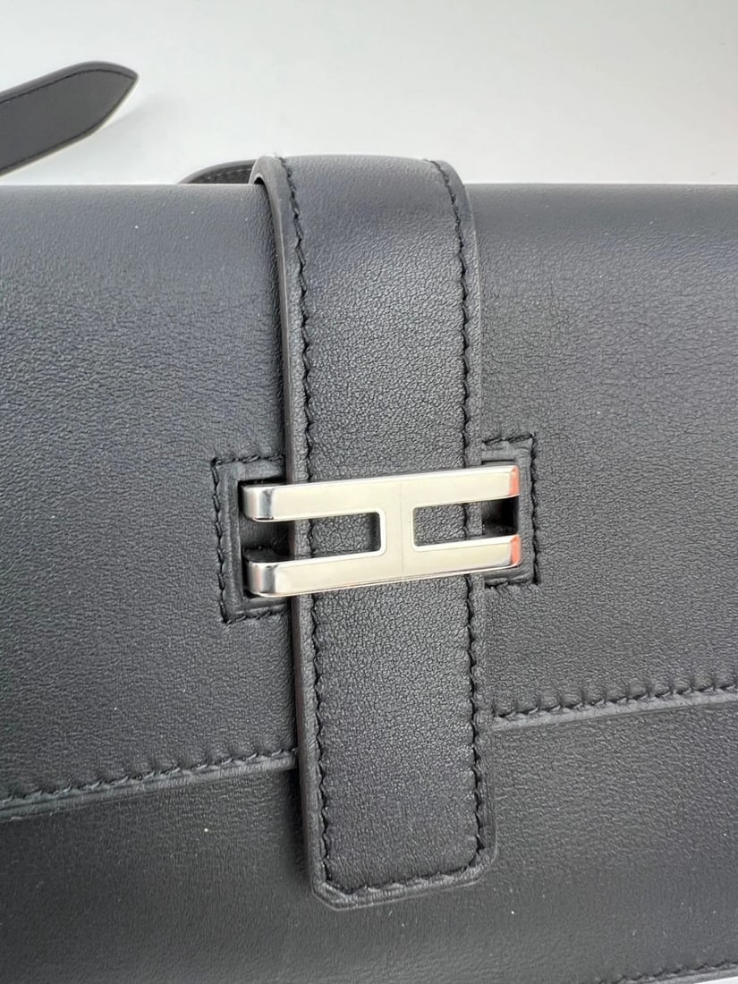 Hermes Black Swift Elan Pocket 24 Leather Belt Bag - 3