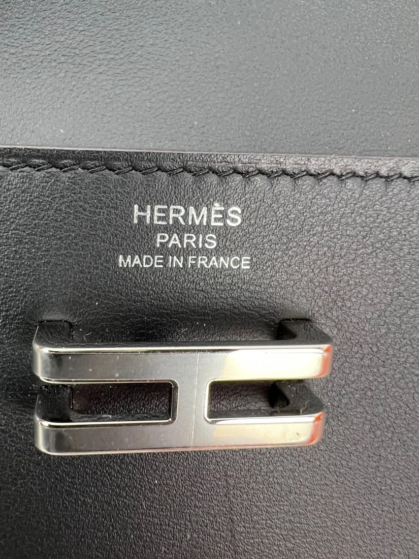 Hermes Black Swift Elan Pocket 24 Leather Belt Bag - 4