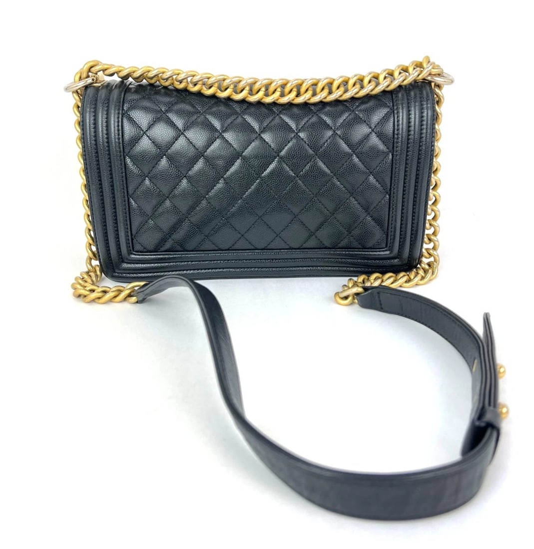 Chanel Caviar Quilted Medium Black Boy Flap Shoulder Bag - 2