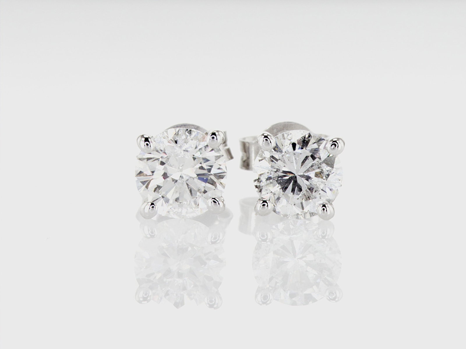 2.03cttw Diamond and Earrings 14K Gold 1.15 gr - 2