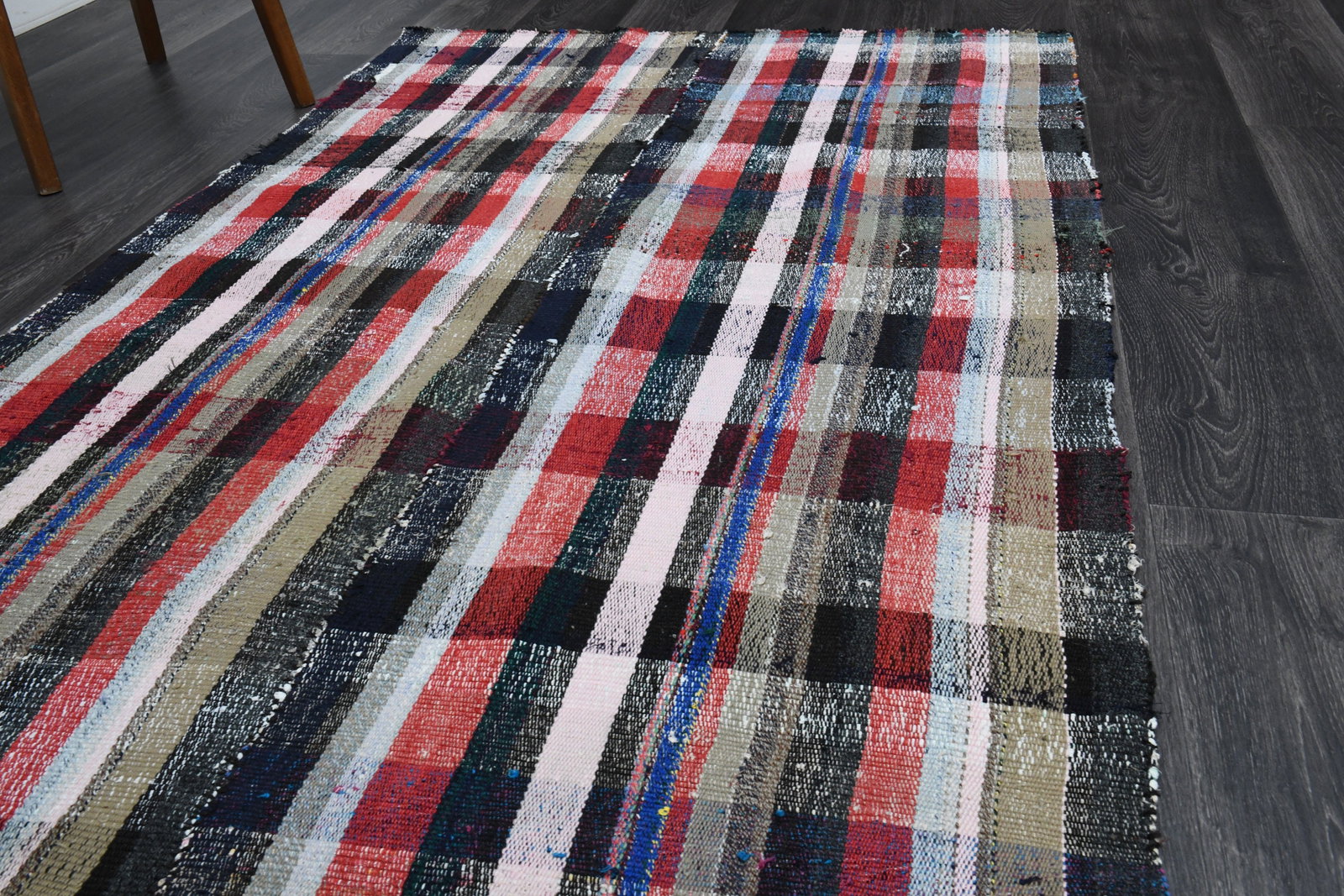 3.8x10.7 ft, TURKISH KILIM Runner - 5