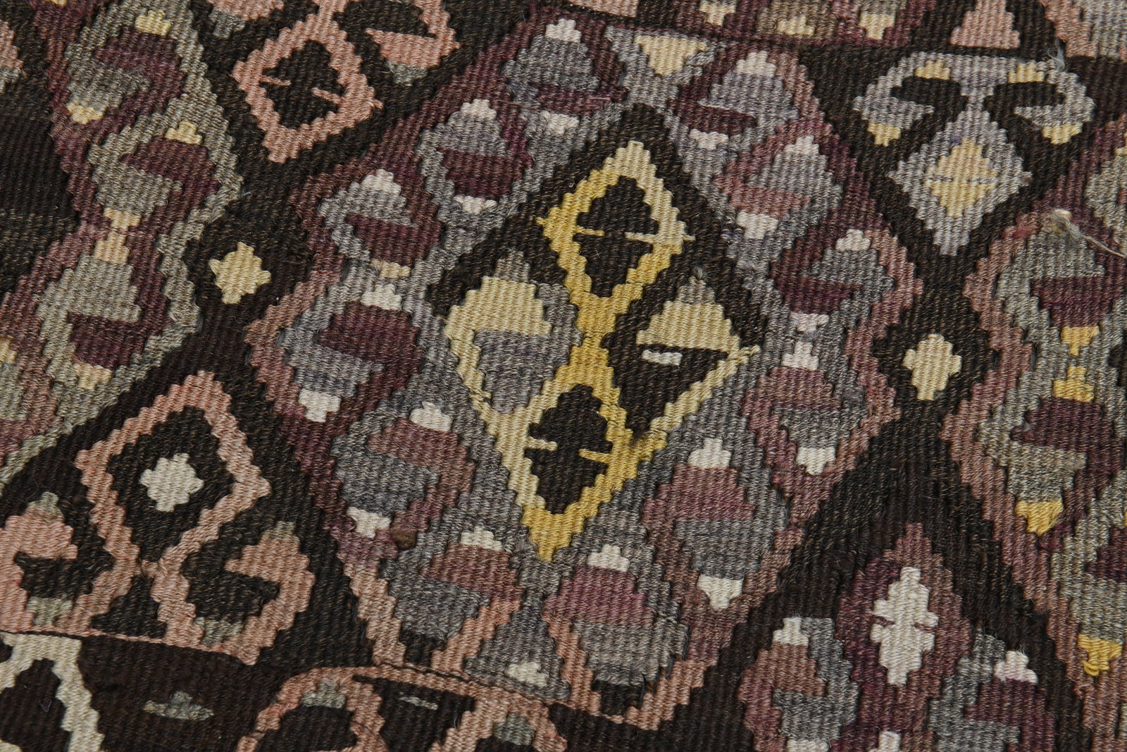 5x16 Brown Black Vintage Turkish Runner Rug - 9