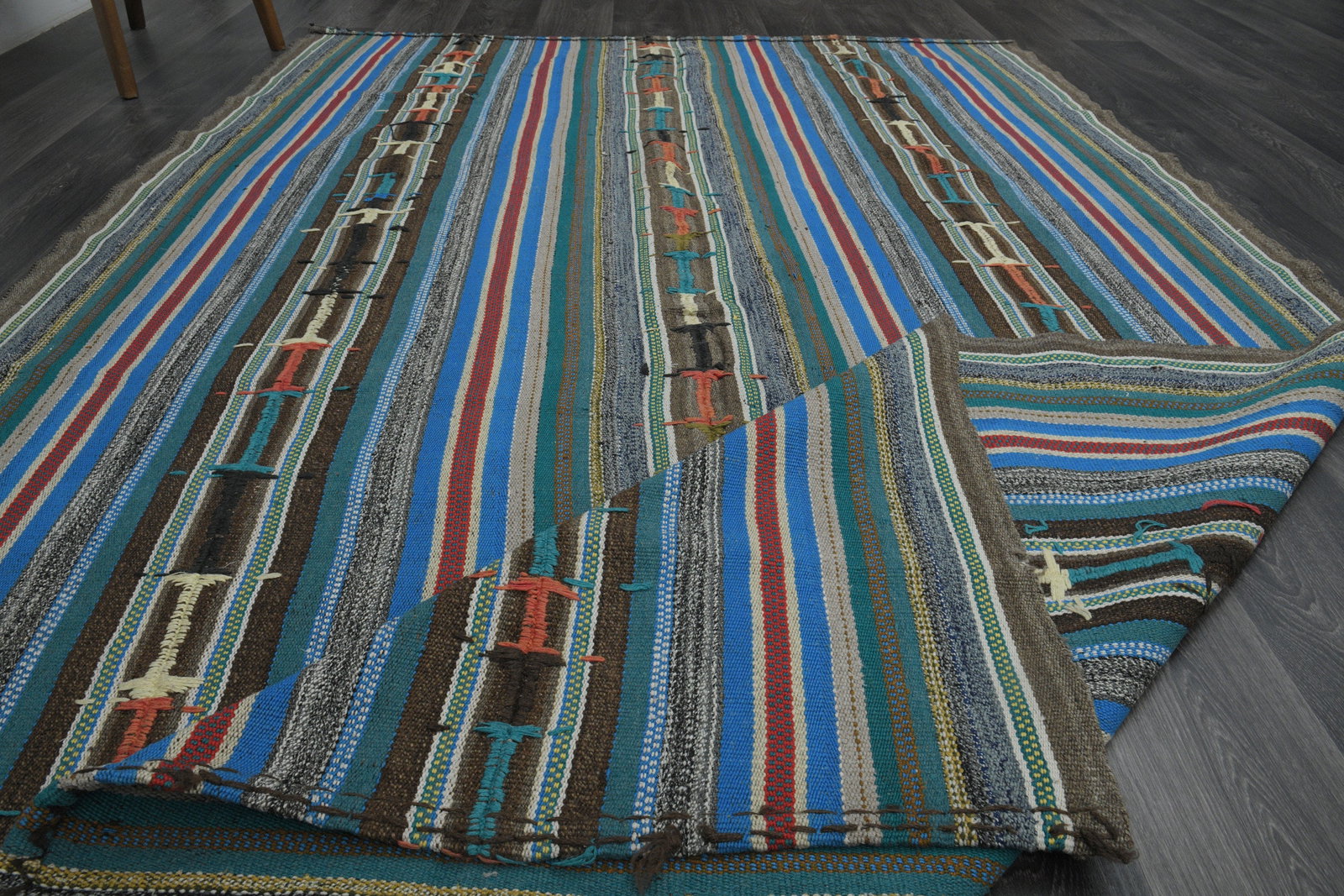 6x9 ft, TURKISH KILIM Rug - 5