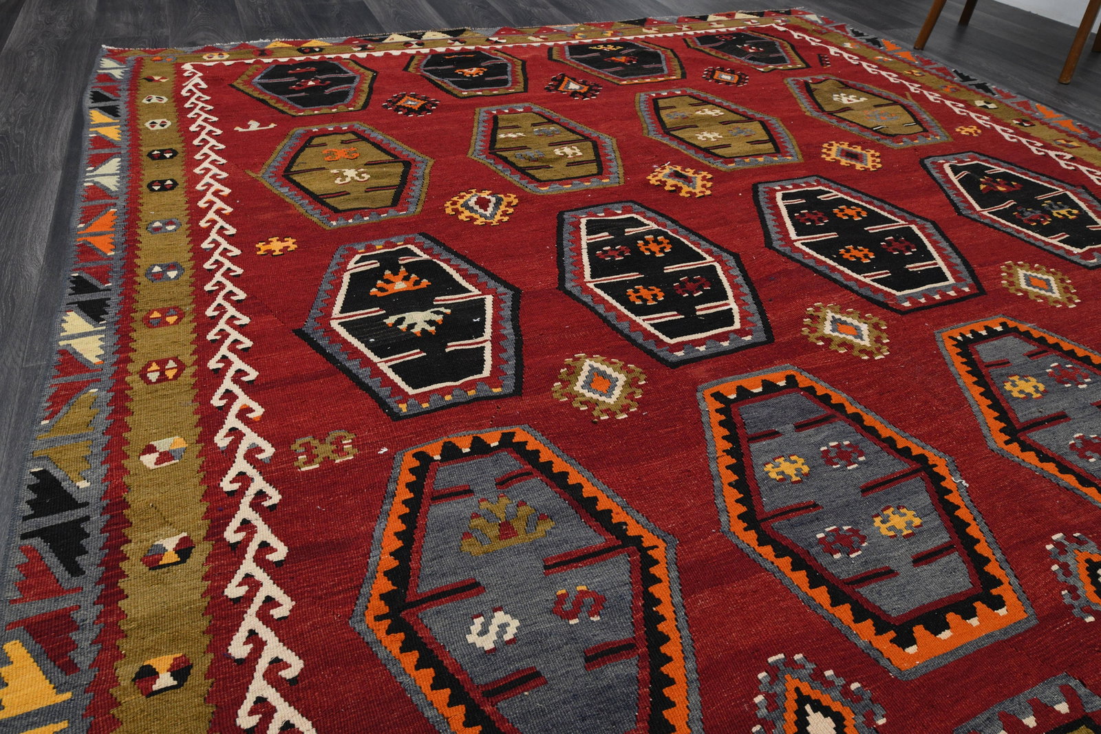 7.5x11.2 ft, VINTAGE Rug, - 5