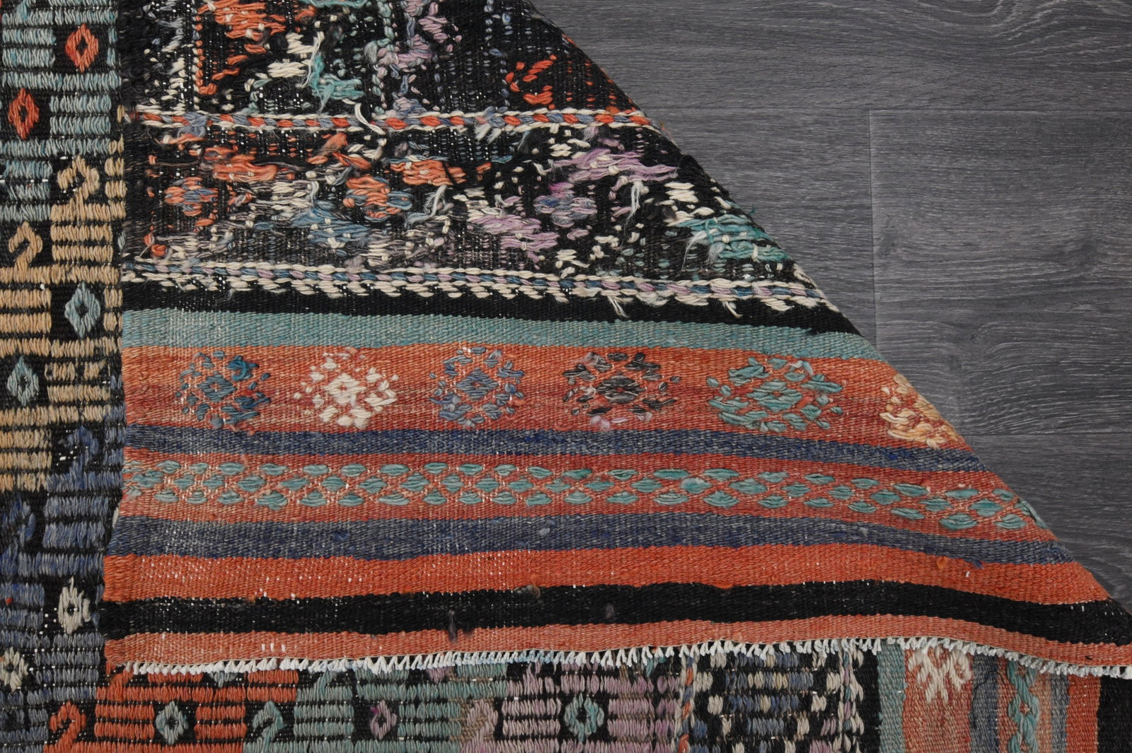 5.8x8.5 ft, TURKISH Flatweave Kilim Rug - 8