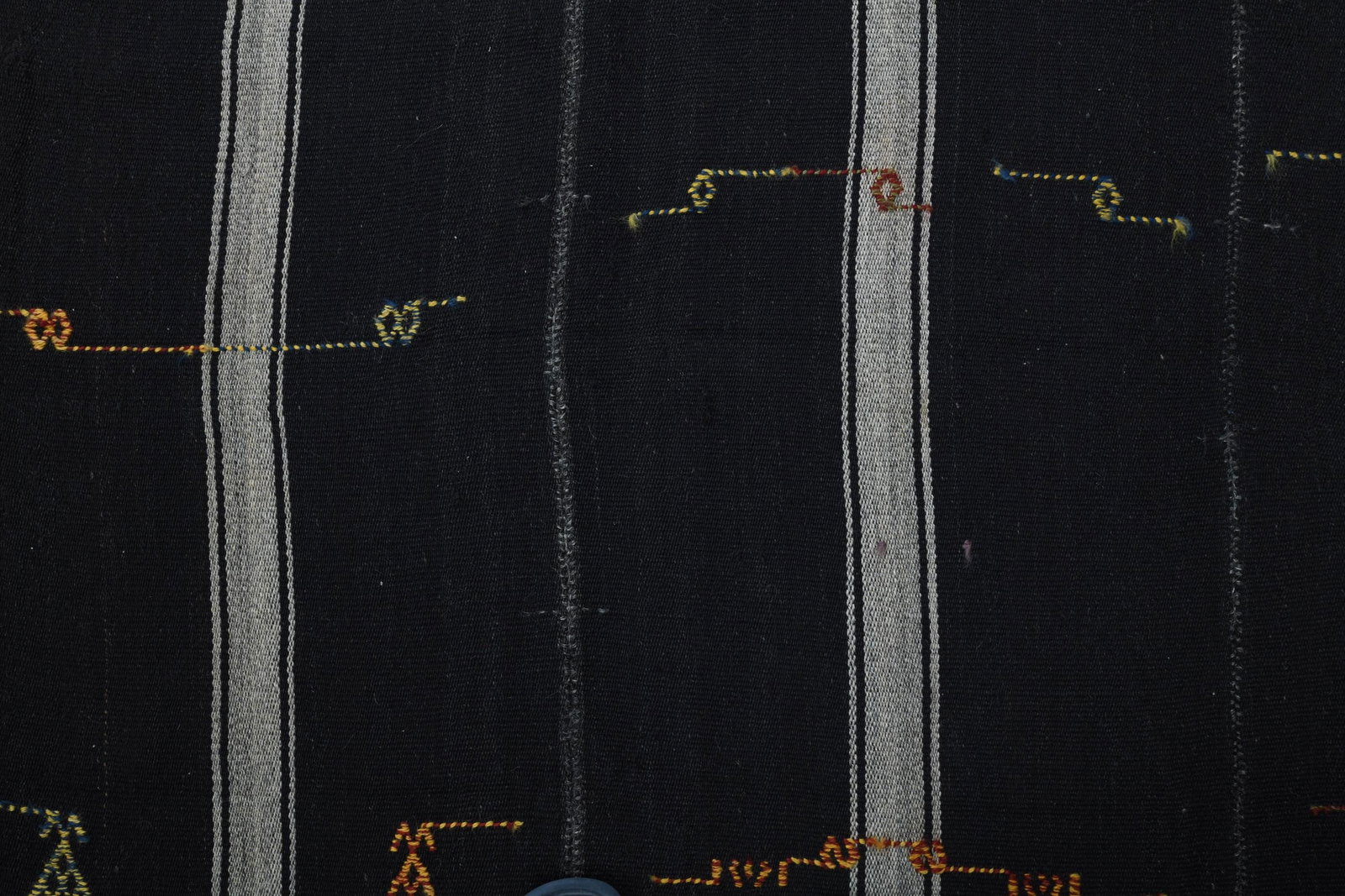 6'4x8'5 ft, BLACK STRIPED RUG - 9