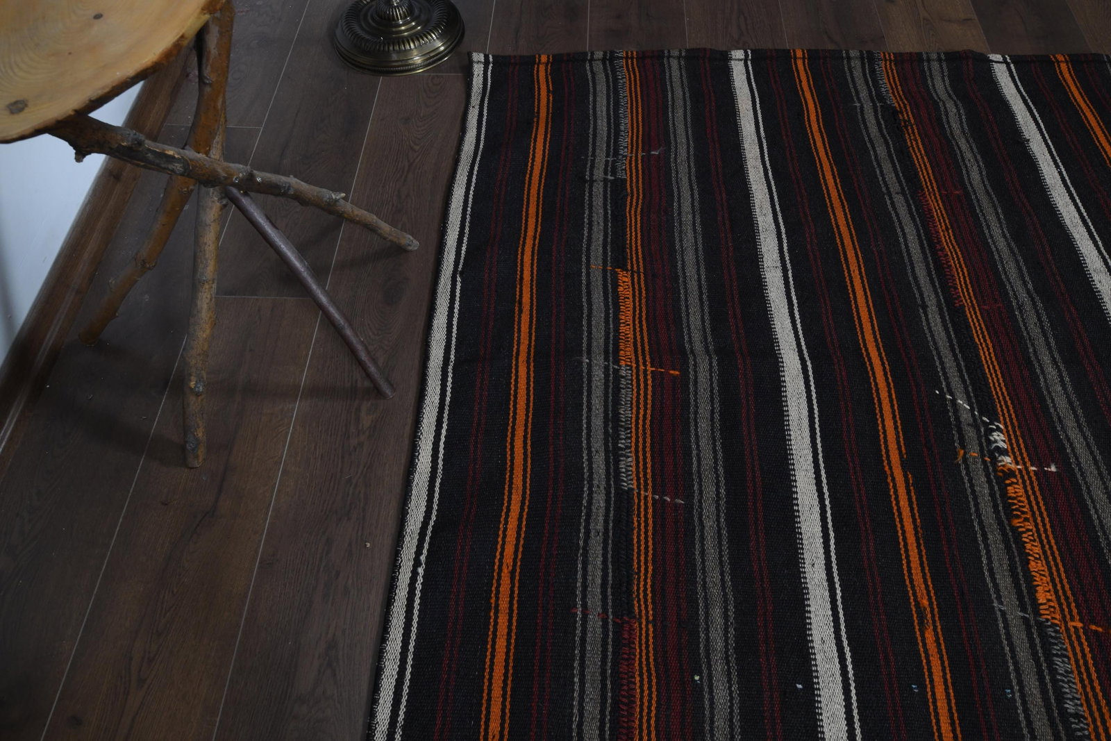 4.7x9.3 ft, STRIPED KILIM RUG - 2