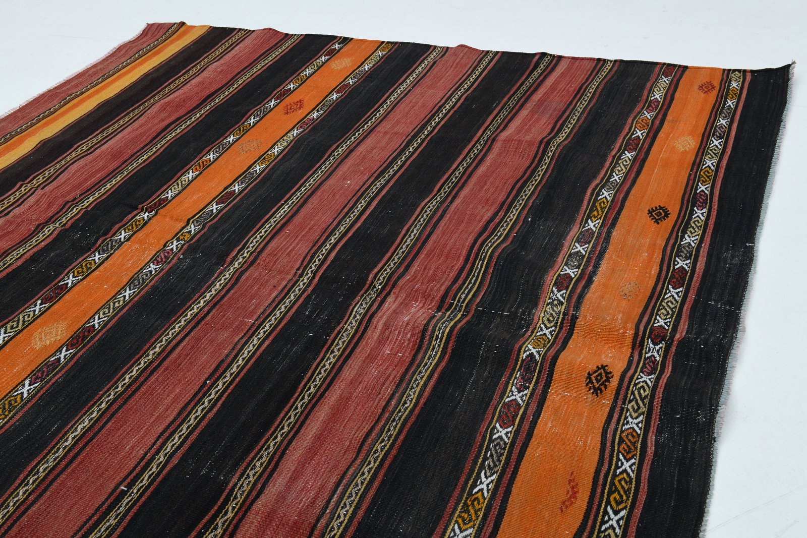 4.7x5.2 ft, COLORFUL, STRIPED, TURKISH Rug - 7