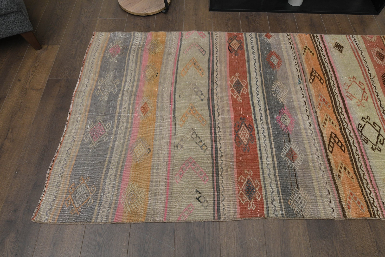 3'8x9'3 ft, ORANGE PINK BROWN - 2
