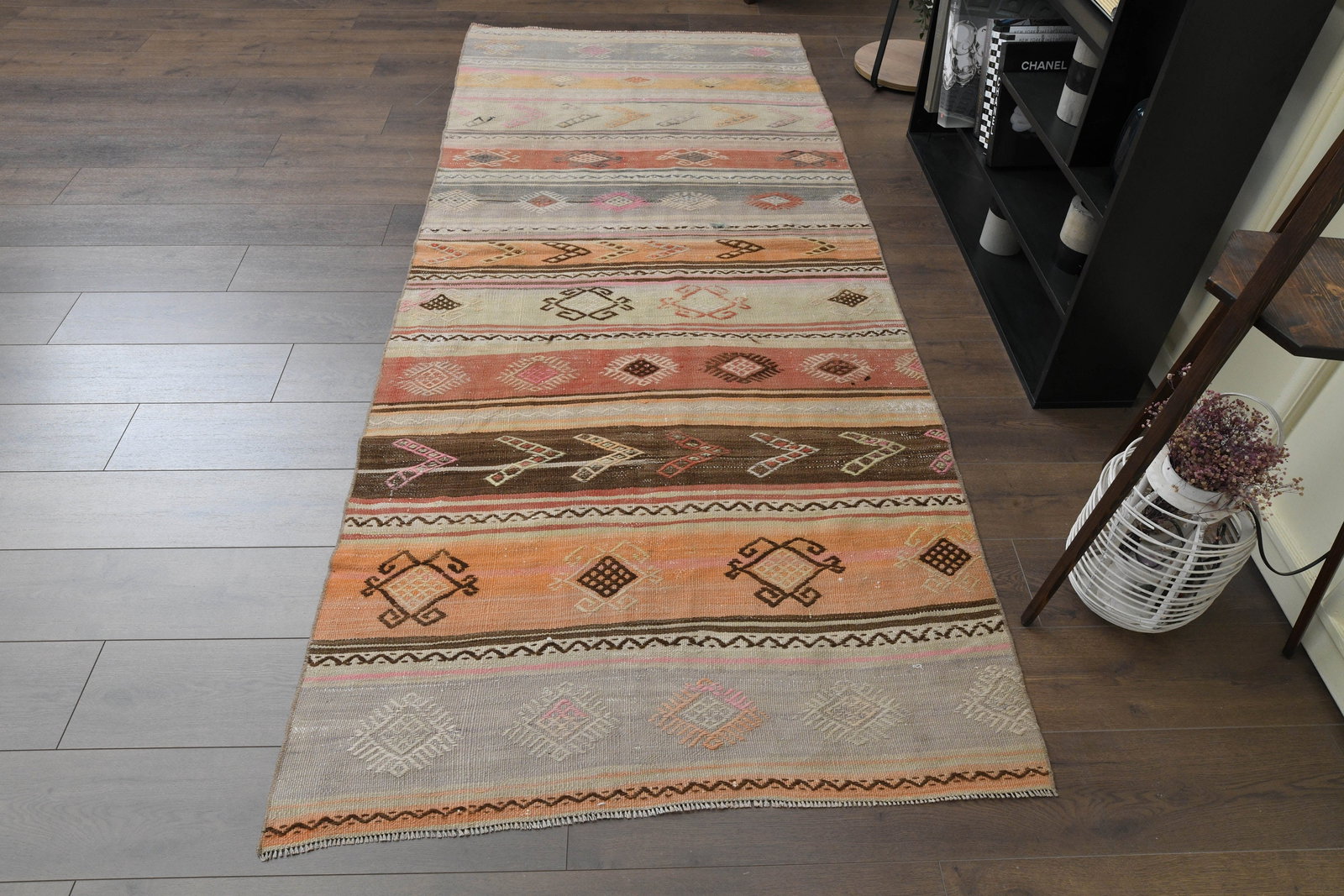3'8x9'3 ft, ORANGE PINK BROWN - 3