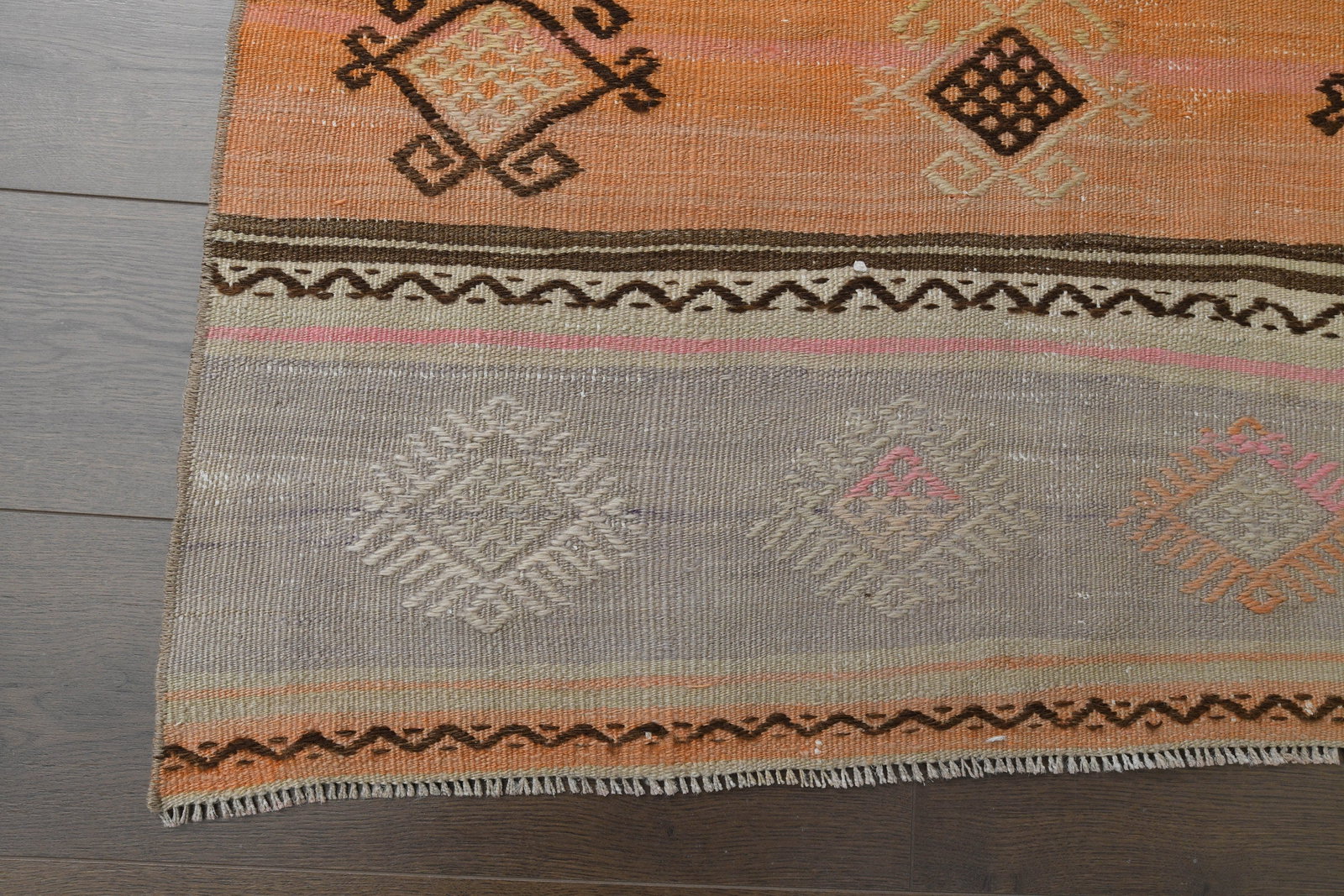 3'8x9'3 ft, ORANGE PINK BROWN - 8