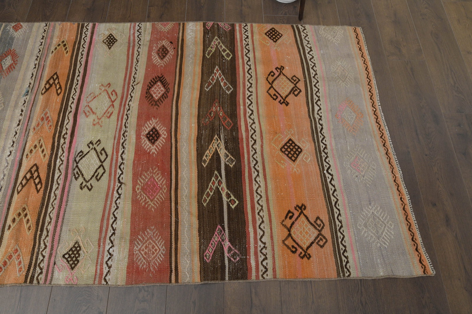 3'8x9'3 ft, ORANGE PINK BROWN - 9