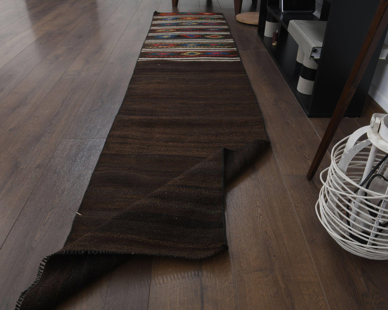 2x9 Ft, TRIBAL KILIM RUNNER, Handwoven: Title: 2x9 Ft, TRIBAL KILIM RUNNER, Handwoven Description: This Turkish one-of-a-kind Vintage Flatweave Kilim Rug is hand-knotted and handwoven by the most skilled artisans who use pure wool, in