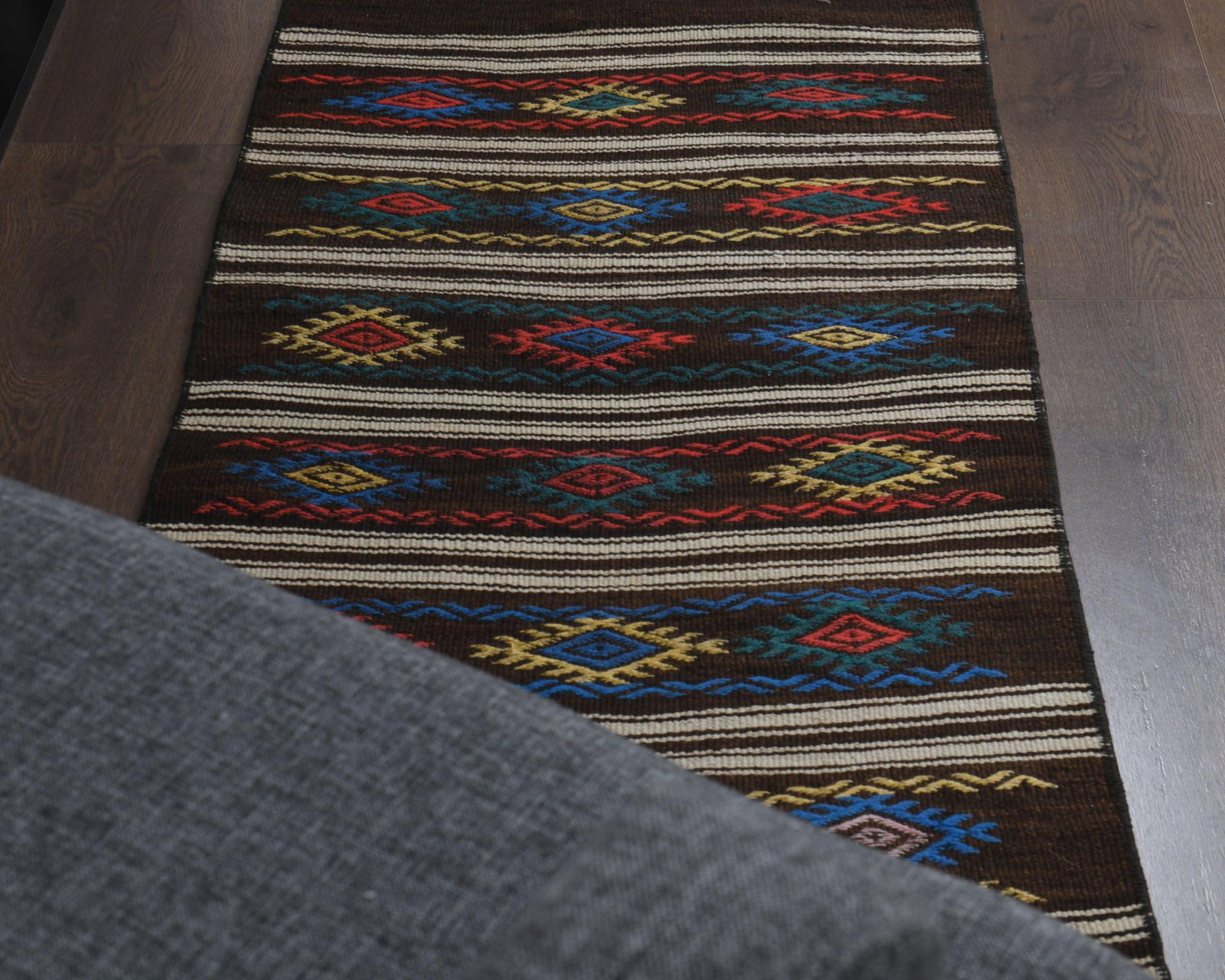 2x9 Ft, TRIBAL KILIM RUNNER, Handwoven - 9
