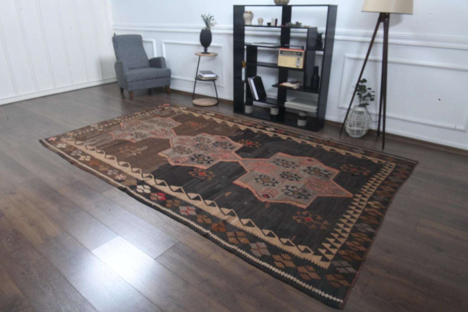 6'6x11 ft, SPECIAL KILIM RUG, Vintage - 6