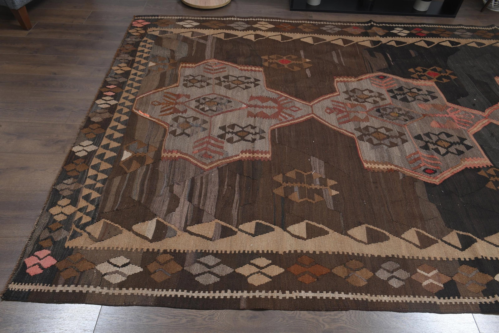 6'6x11 ft, SPECIAL KILIM RUG, Vintage - 9
