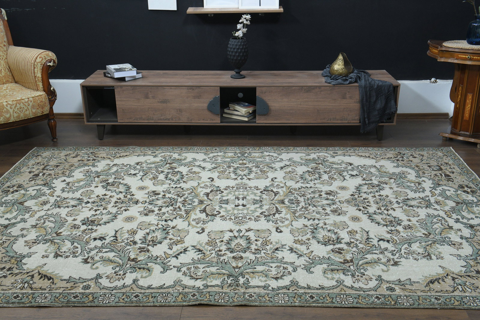 6.4x10.6 ft, FLORAL AREA RUG - 2