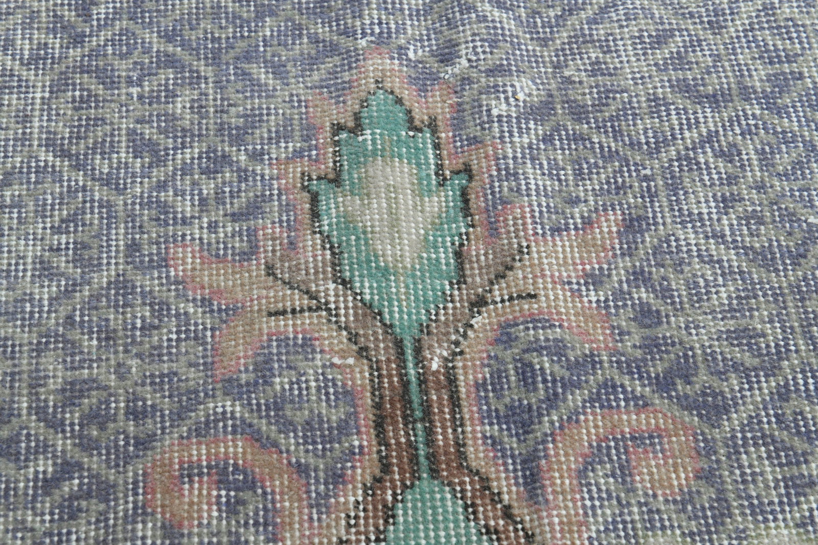 6'4x10'6 ft, HANDWOVEN VINTAGE RUG - 3