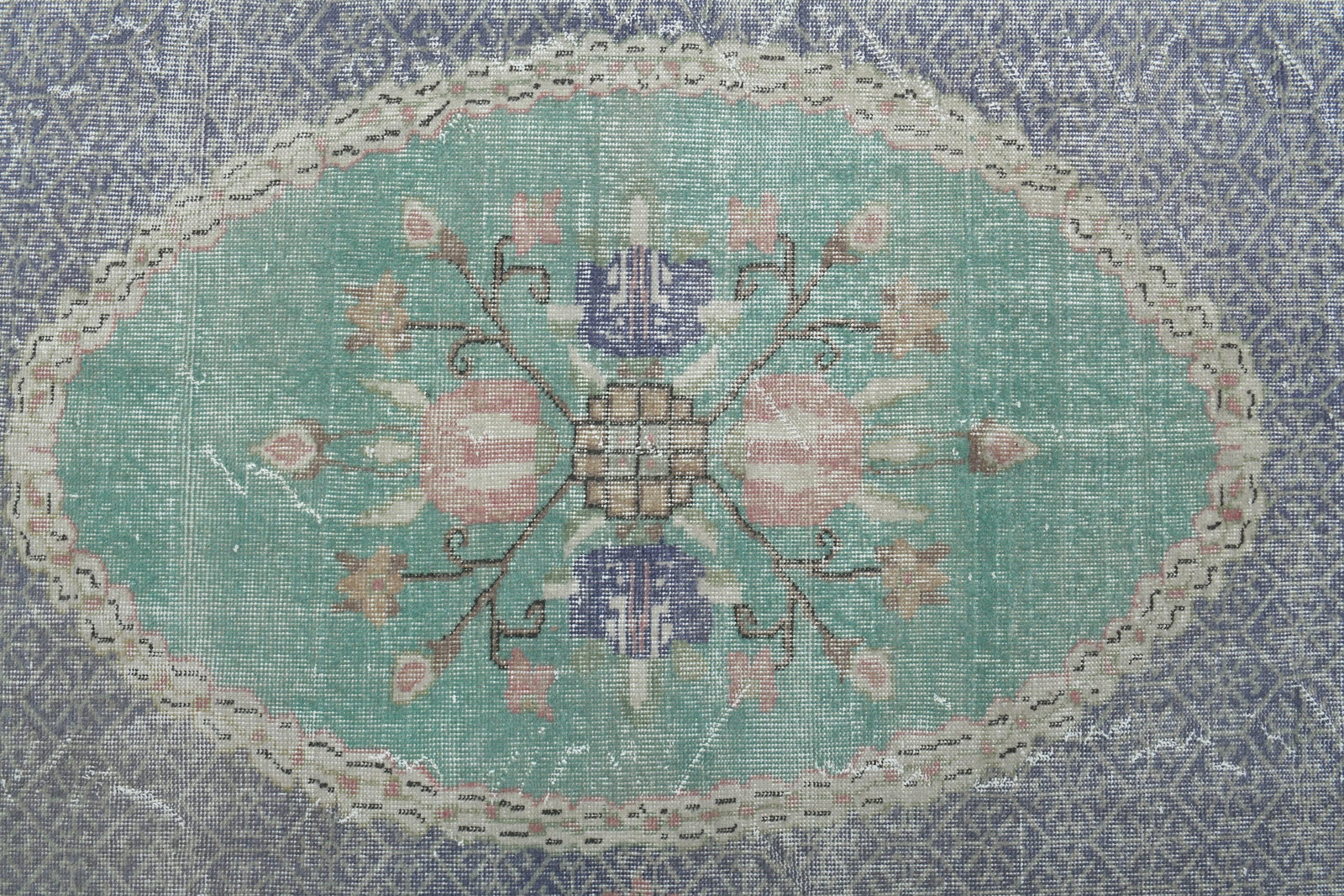 6'4x10'6 ft, HANDWOVEN VINTAGE RUG - 9
