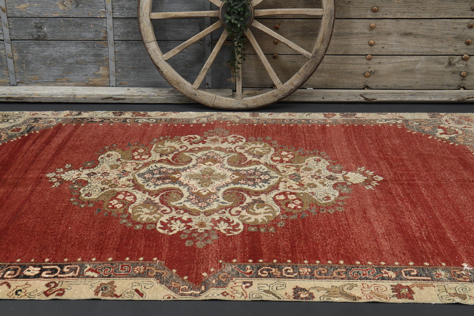 6.6x9.8 Turkish Rug, Red Beige - 6