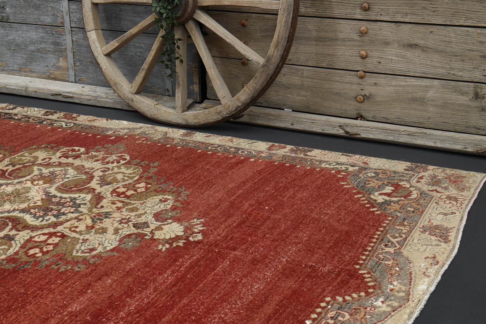 6.6x9.8 Turkish Rug, Red Beige - 7