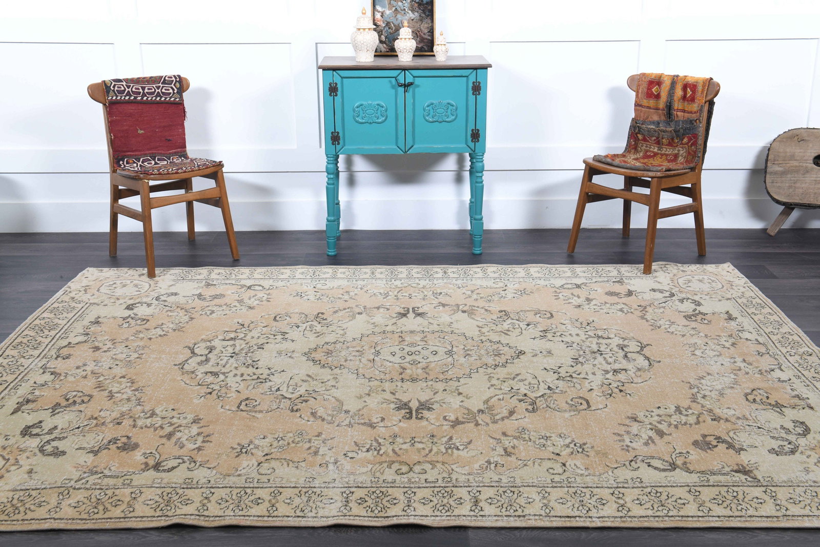 6.8x9.7 ft, TURKISH Rug, VINTAGE - 3