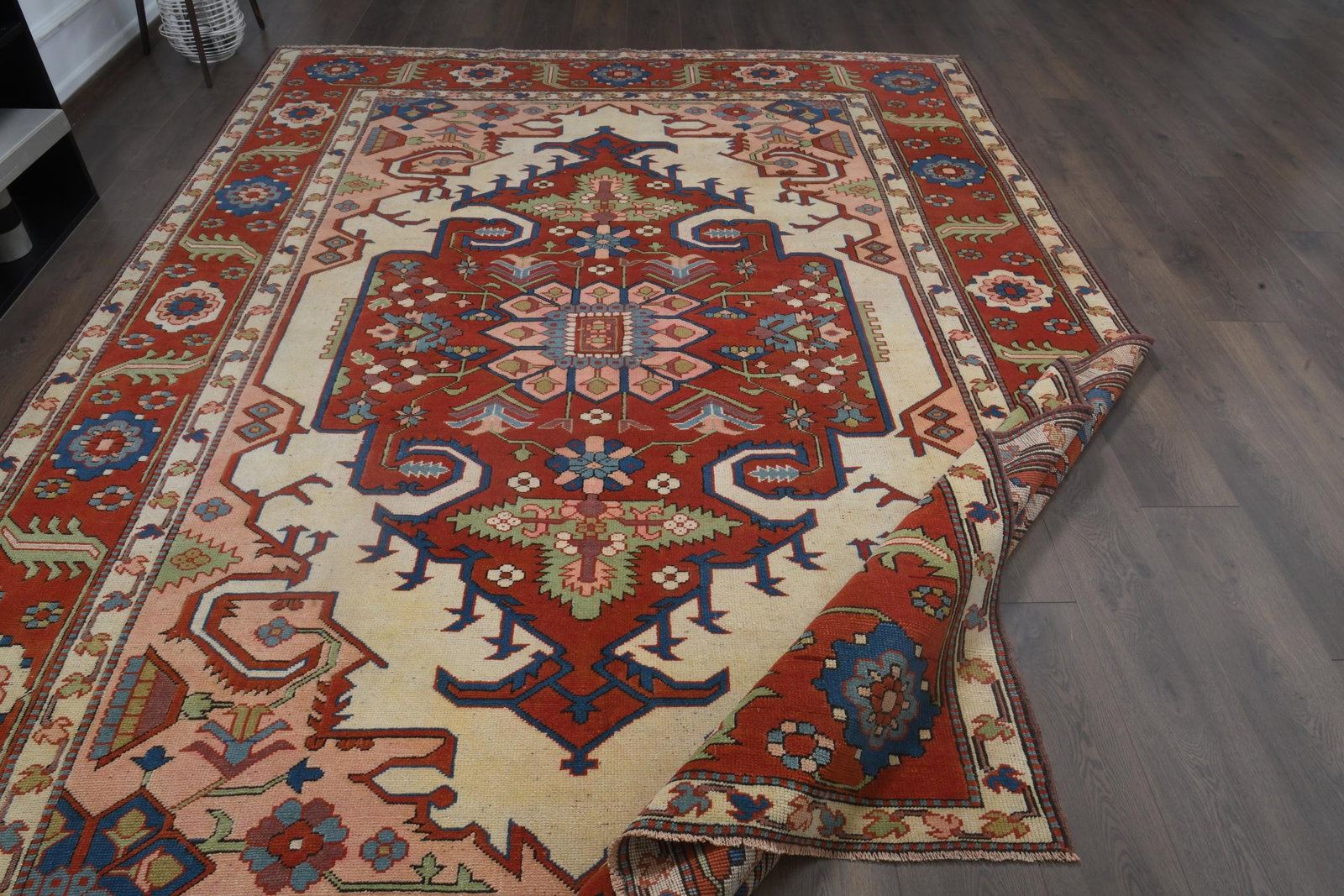 7.6x10.1 ft, SPECIAL MILAS RUG, Vintage Handmade Wool - 4