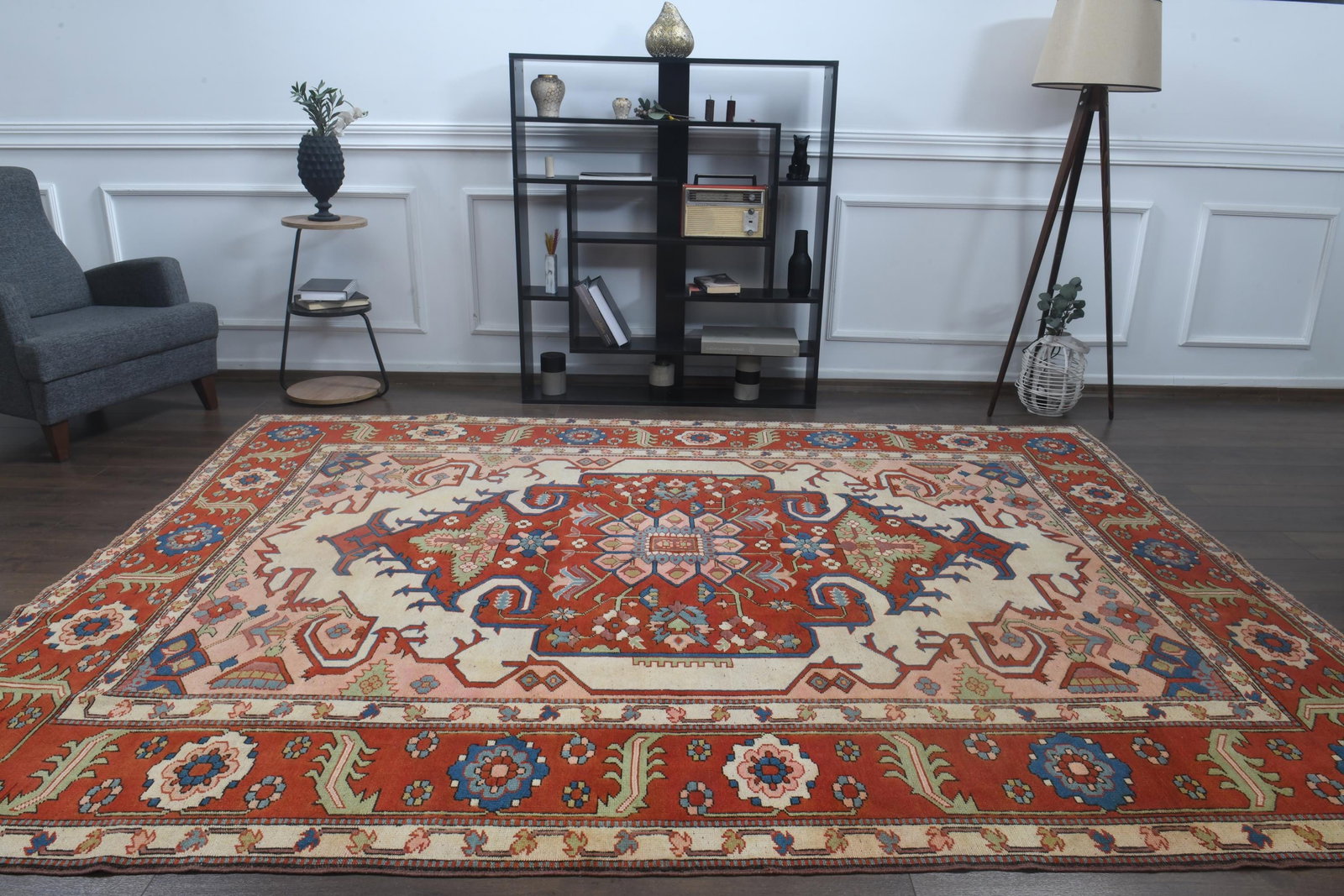 7.6x10.1 ft, SPECIAL MILAS RUG, Vintage Handmade Wool - 9