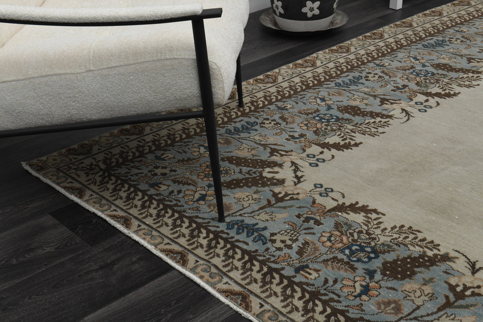 9.9x14.9 ft Oversized Floral Rug, - 4