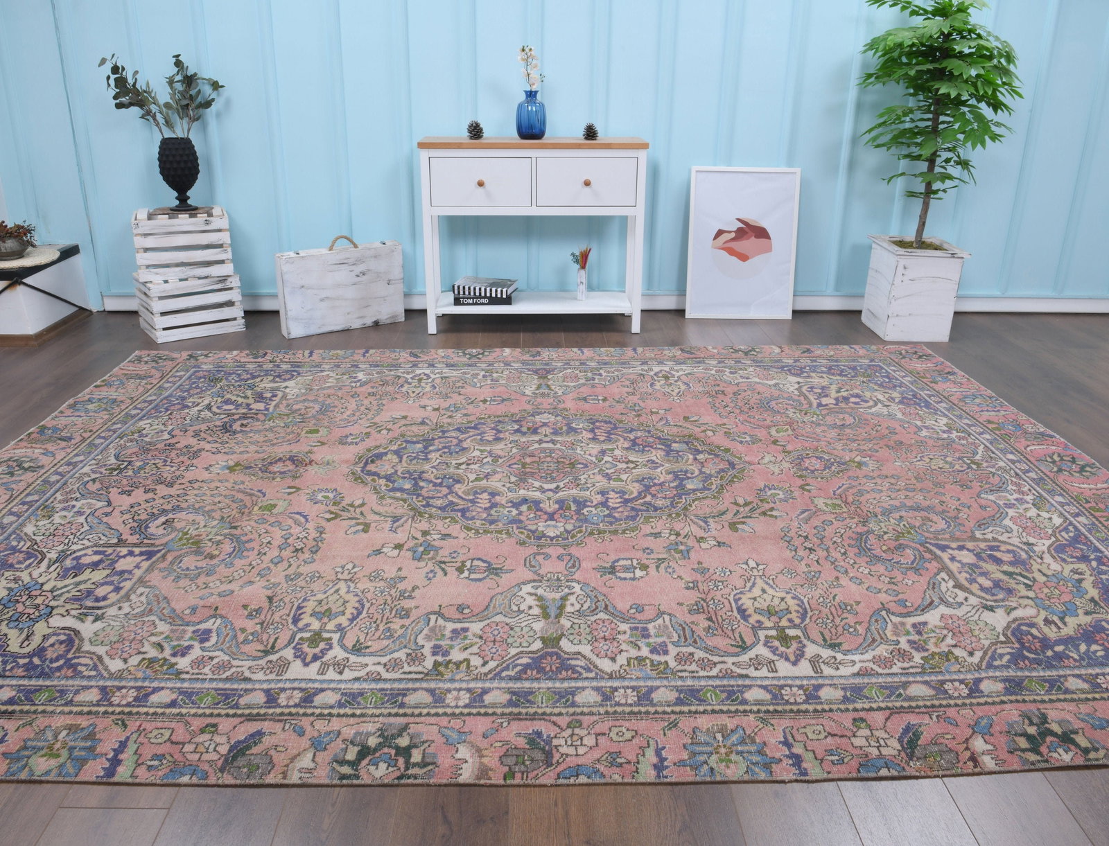 8'2x11'6 ft, PINK LUxURY RUG - 2