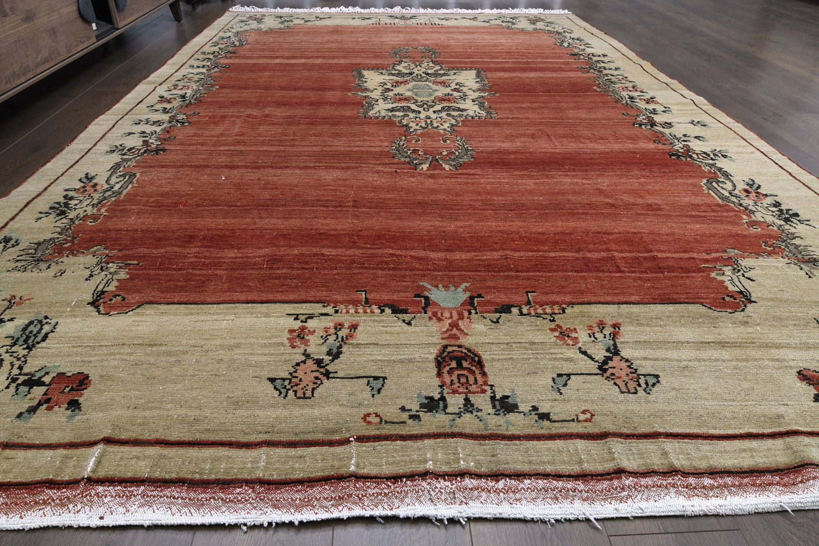 7'8x11'9 ft, ORANGE BEIGE RUG - 4