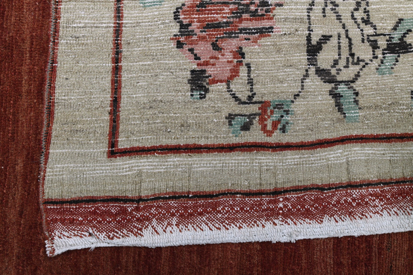 7'8x11'9 ft, ORANGE BEIGE RUG - 6