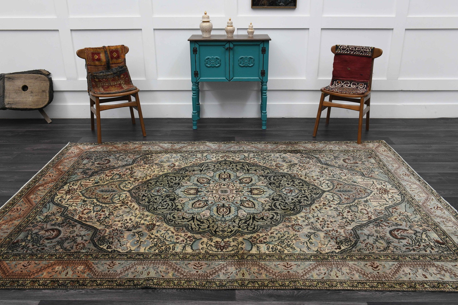 6.6x9.7 ft, TURKISH Rug, VINTAGE - 2