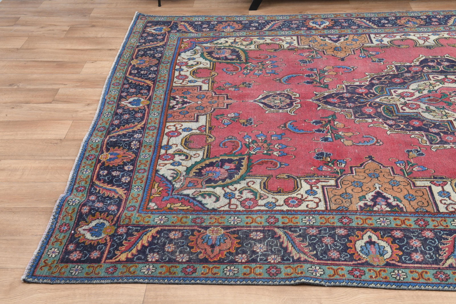 7.9x11.2 ft, COLORFUL, Persian Vintage Rug - 6