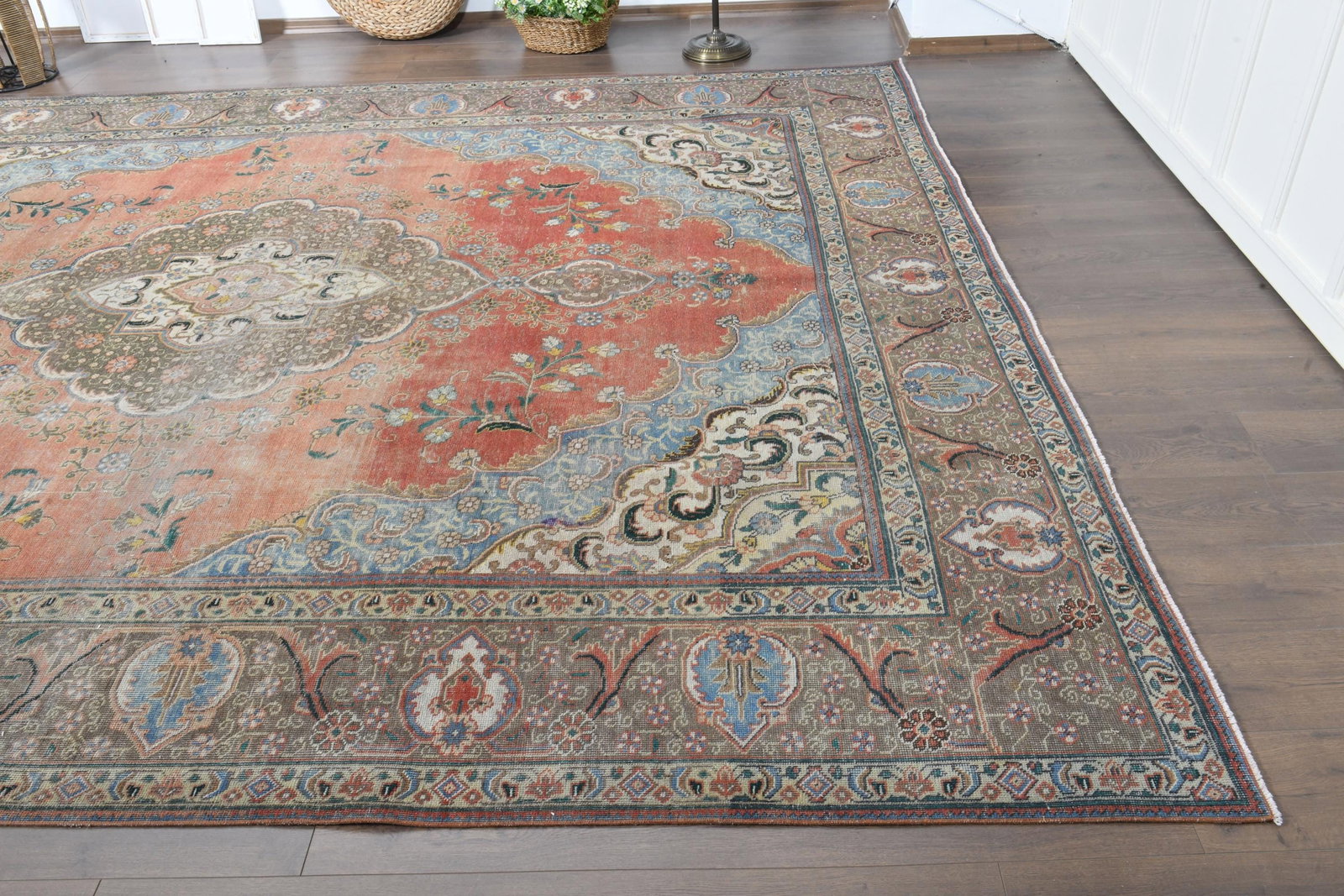 9'6x12'6 ft, ORANGE MINIMALIST RUG - 8
