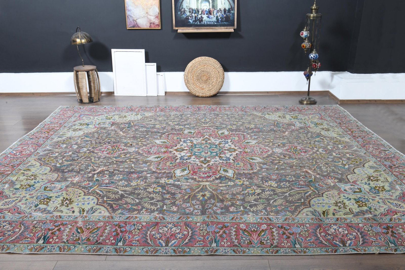 9'8x12'7 ft, PERSIAN COLORFUL RUG, Oversized Antique - 9