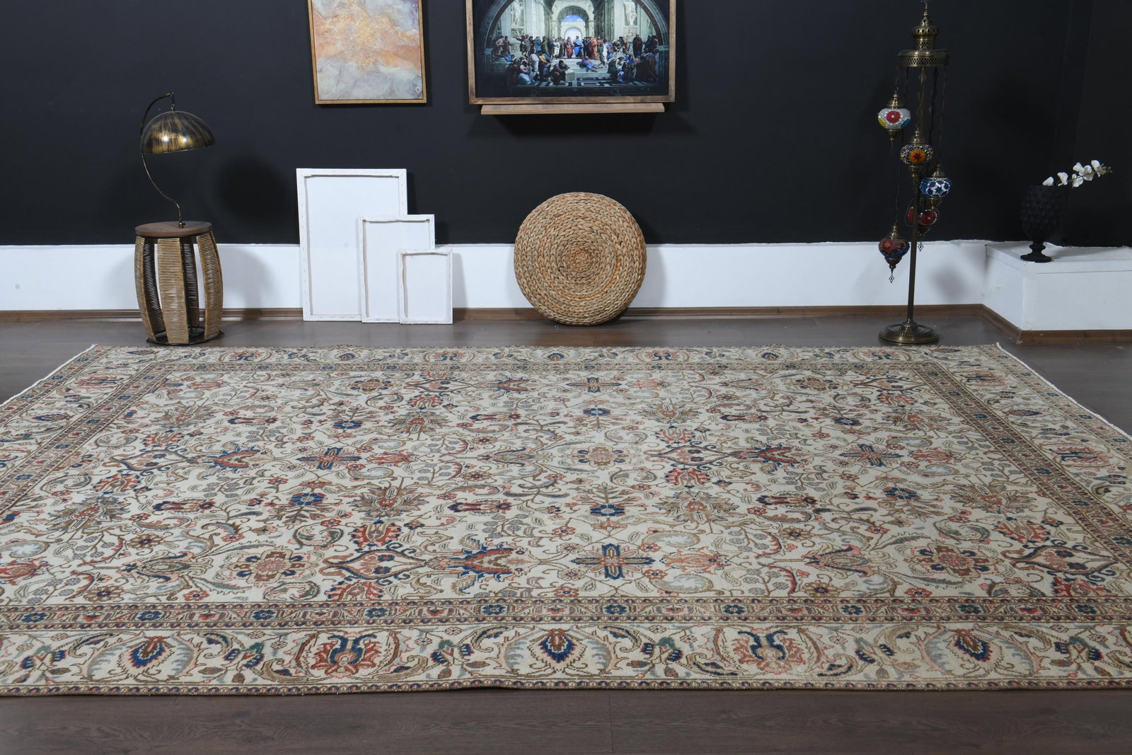 8'8x12'6 ft, BEIGE MINIMALIST RUG, Oversized - 9