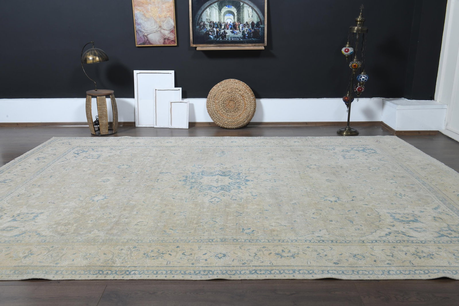 9.4x13.1 ft, NEUTRAL MINIMALIST RUG - 9