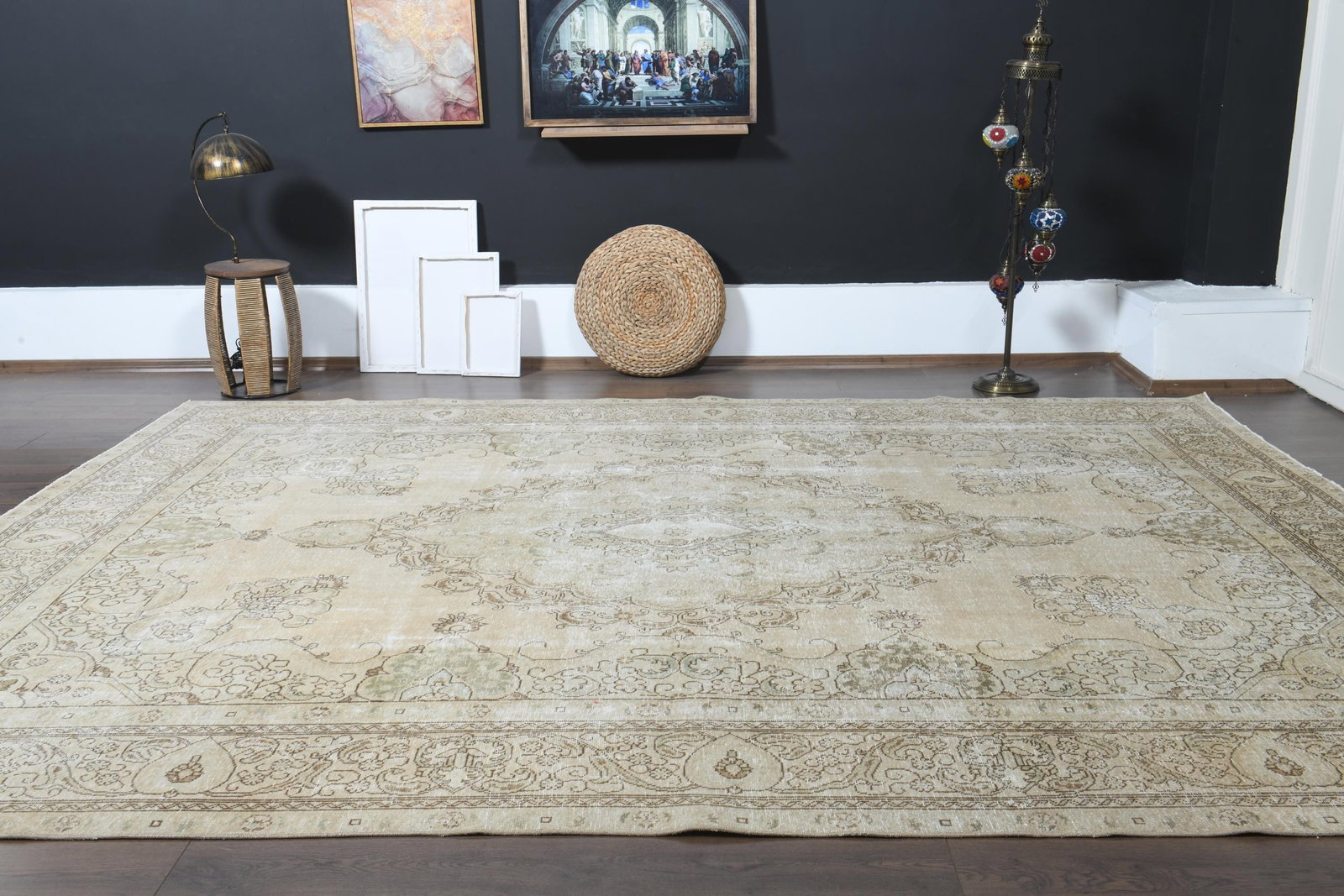 9.5x12.3 ft, HERIZ PERSIAN RUG, Minimalist - 9
